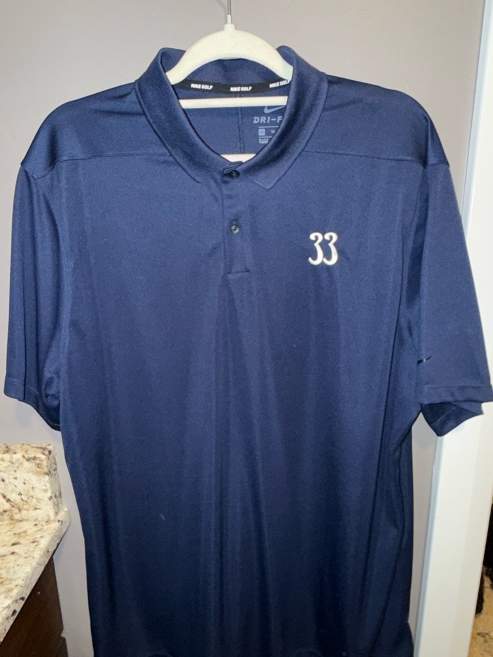 DISNEY CLUB 33  Exclusive Nike Dri-FIT Men's Navy Golf Polo - Embroidered '33'